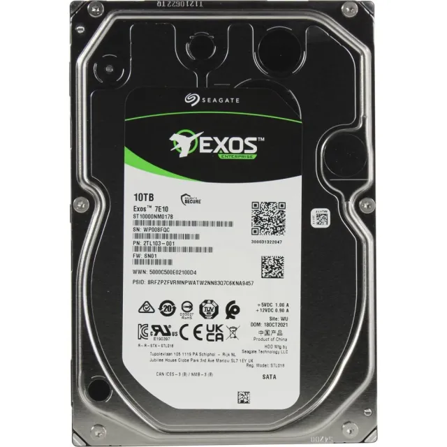 Жесткий диск серверный Seagate Exos 10TB 3.5" 7200RPM 256MB SATA Enterprise ST10000NM017B