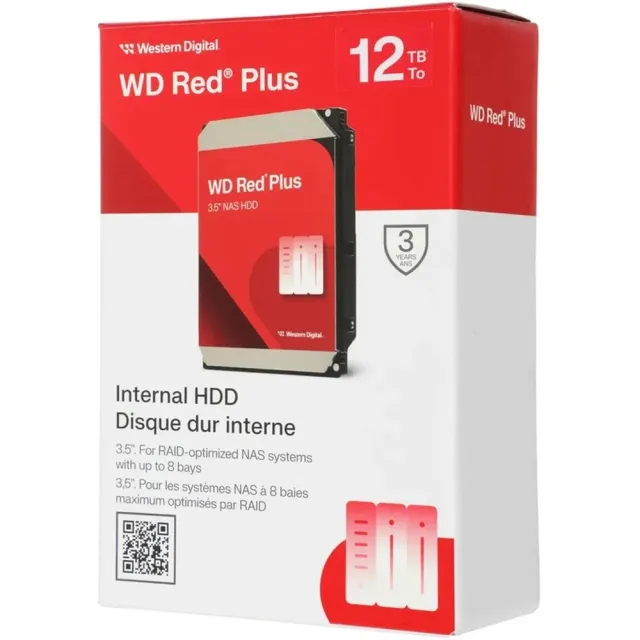 Жесткий диск WD Red Plus 12TB 3.5" 7200RPM 512MB SATA NAS WD120EFGX