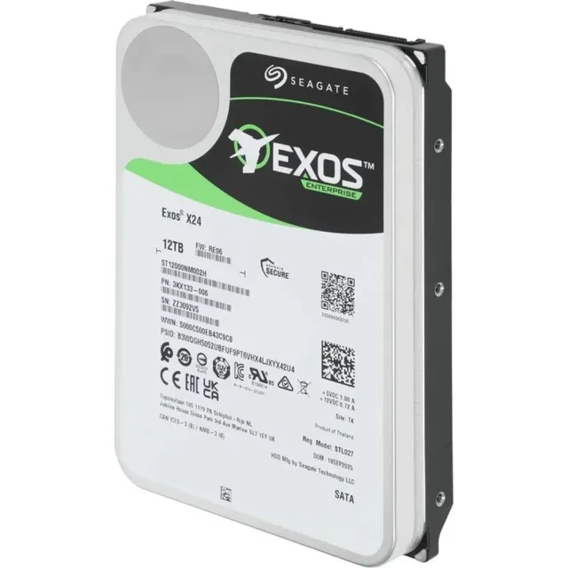 Жесткий диск серверный Seagate Exos 12TB 3.5" 7200RPM 512MB SATA Enterprise ST12000NM002H