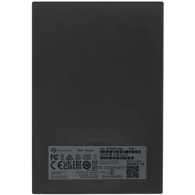 Внешний жесткий диск Seagate One Touch 1TB 2.5" USB 3.2 Gen1 Type-A Black STKY1000400