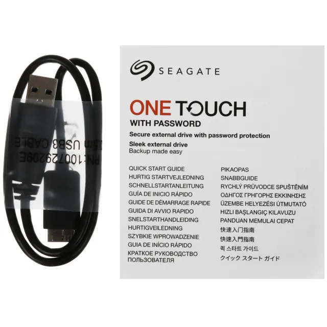 Внешний жесткий диск Seagate One Touch 1TB 2.5" USB 3.2 Gen1 Type-A Black STKY1000400