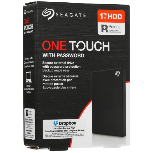 Внешний жесткий диск Seagate One Touch 1TB 2.5" USB 3.2 Gen1 Type-A Black STKY1000400