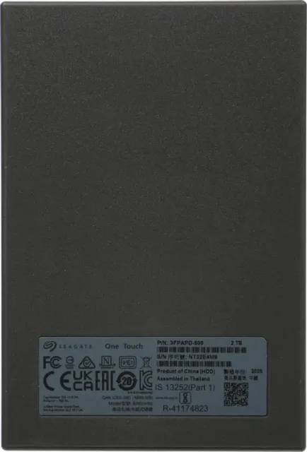 Внешний жесткий диск Seagate One Touch 2TB 2.5" USB 3.2 Gen1 Type-A Black STKY2000400