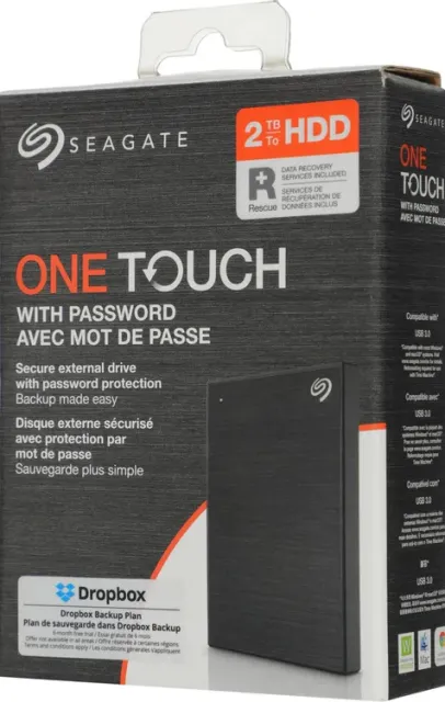 Внешний жесткий диск Seagate One Touch 2TB 2.5" USB 3.2 Gen1 Type-A Black STKY2000400