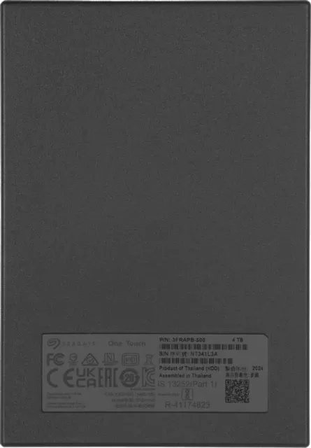 Внешний жесткий диск Seagate One Touch 4TB 2.5" USB 3.2 Gen1 Type-A Black STKZ4000400