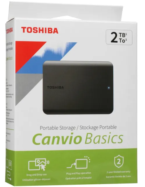Внешний жесткий диск Toshiba Canvio Basics 4TB 2.5" USB 3.2 Gen 1 Black HDTB540EK3CA