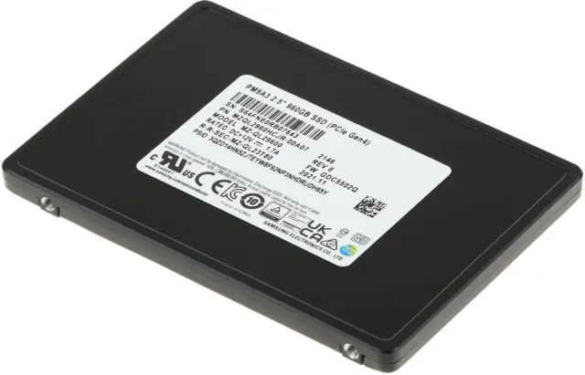 Твердотельный накопитель Samsung SSD 960Gb MZQL2960HCJR-00A07 PM9A3, U.2(2.5" 7mm), NVMe, PCI