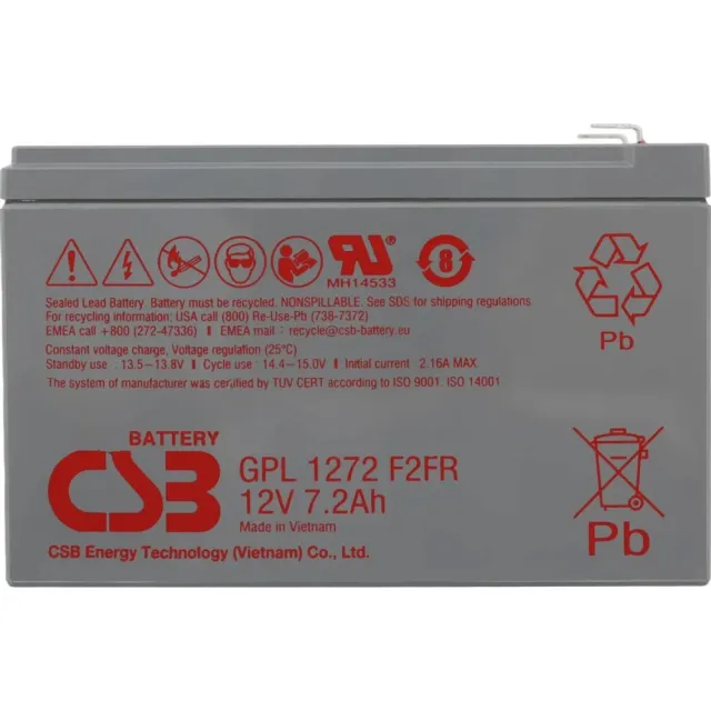 Аккумуляторная батарея CSB GPL 1272 F2 FR