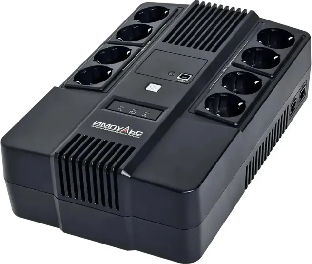 ИБП ИМПУЛЬС МАСТЕР 800, 800VA/480W, L-INT, A.SIN, LED, USB, RJ45/11, SCHUKOx8