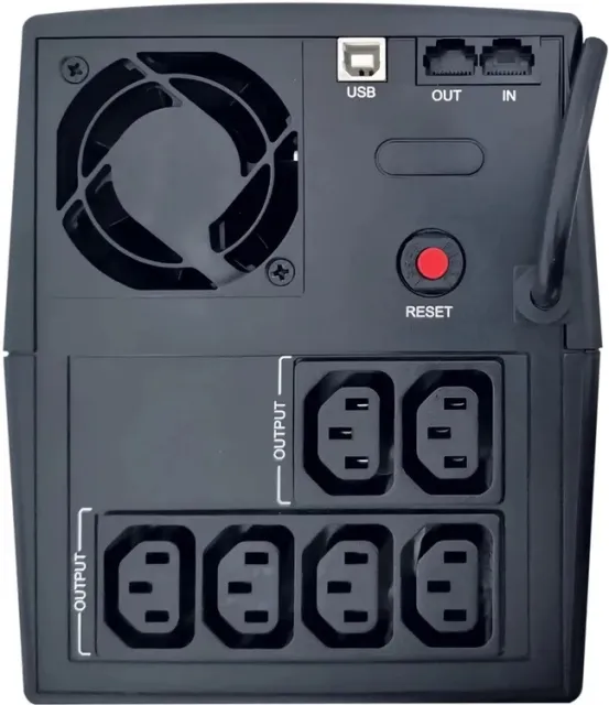 ИБП ИМПУЛЬС ЮНИОР СМАРТ 1200, 1200VA/720W, L-INT, A.SIN, LCD, USB, RJ45/11, C13x6