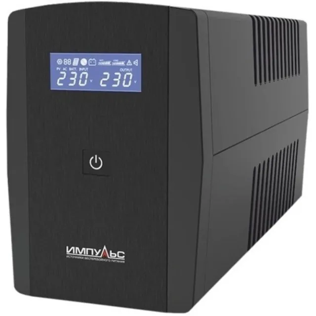 ИБП ИМПУЛЬС ЮНИОР СМАРТ 1500, 1500VA/900W, L-INT, A.SIN, LCD, USB, RJ45/11, SCHUKOx2