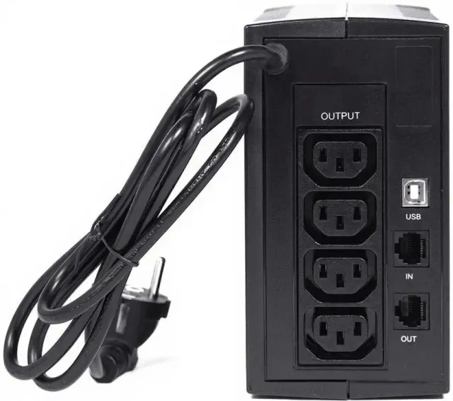 ИБП ИМПУЛЬС ЮНИОР 650, 650VA/360W, L-INT, A.SIN, LED, USB, RJ45/11, C13x4