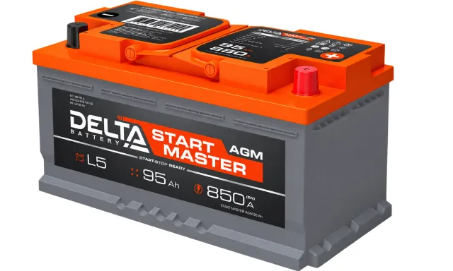 Автомобильная аккумуляторная батарея DELTA START MASTER 95 Ah AGM