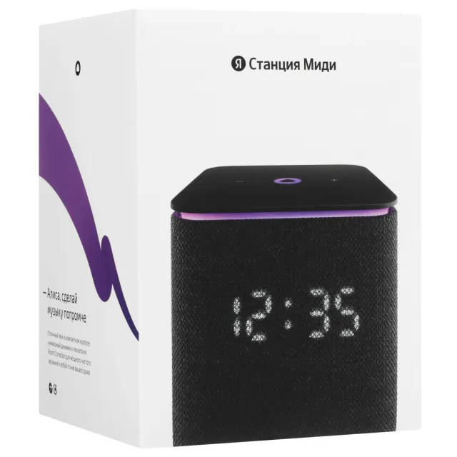 Умная колонка Яндекс Станция Миди c Zigbee, модель YNDX-00054 (черный)