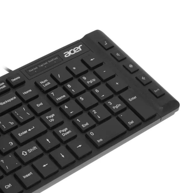 Клавиатура Acer OKW010 черный USB slim Multimedia