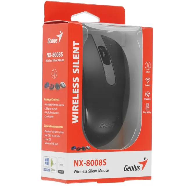 Мышь Беспроводная Genius NX-8008S Black