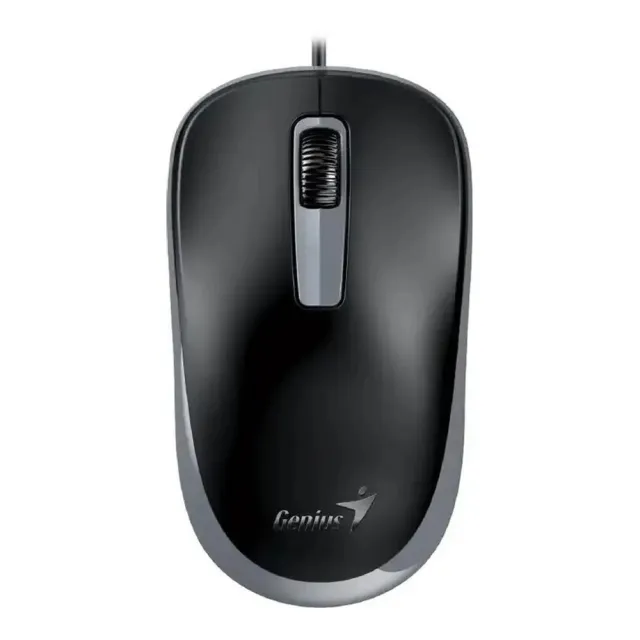 Мышь Проводная Genius DX-125S Black+Grey,1200dpi, USB, бесшумная, 1,5 метра
