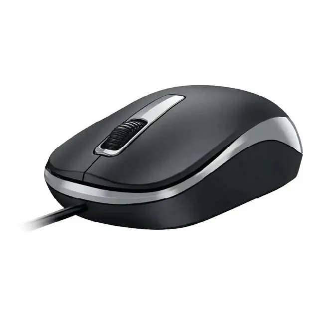 Мышь Проводная Genius DX-125S Black+Grey,1200dpi, USB, бесшумная, 1,5 метра