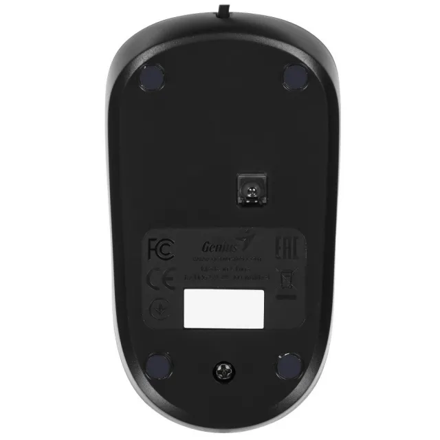Мышь Проводная Genius DX-125S Black+Grey,1200dpi, USB, бесшумная, 1,5 метра