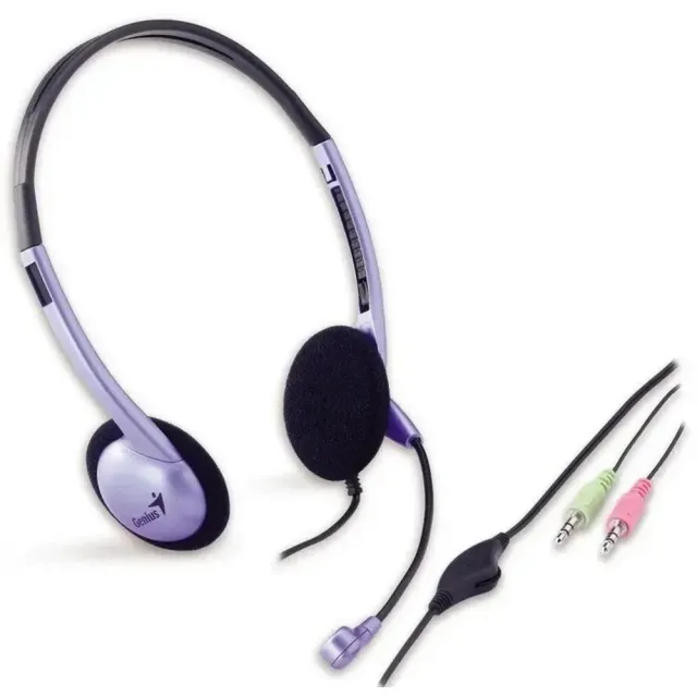 Гарнитура проводная Genius HS-02B +Single Jack Cable