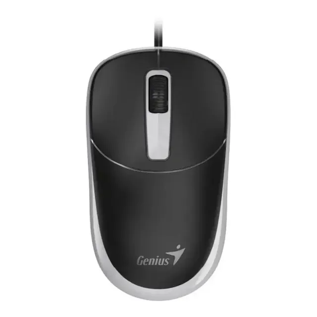 Мышь Проводная Genius DX-123 Black+Grey,1200 dpi,USB,ergonomic