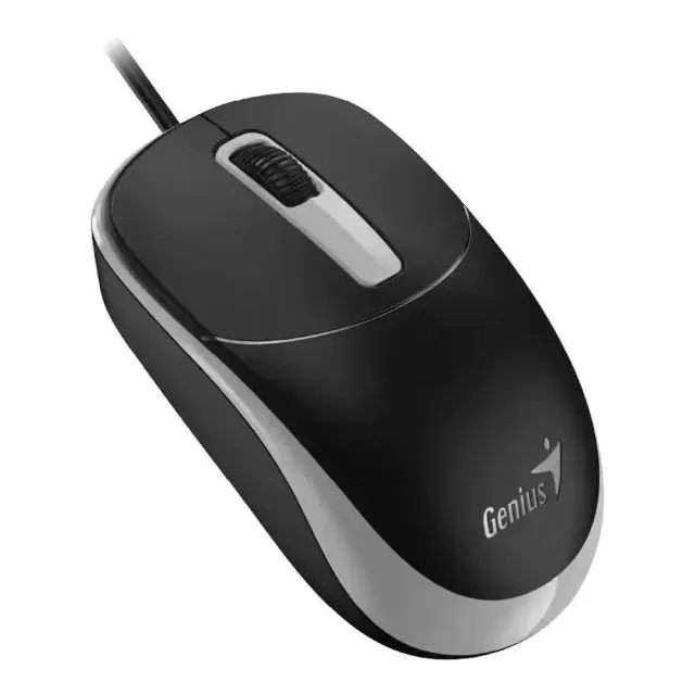 Мышь Проводная Genius DX-123 Black+Grey,1200 dpi,USB,ergonomic