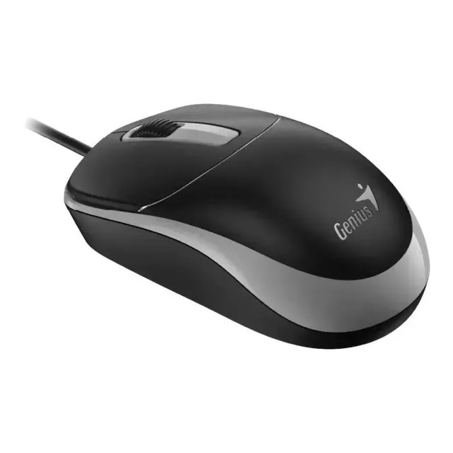 Мышь Проводная Genius DX-123 Black+Grey,1200 dpi,USB,ergonomic