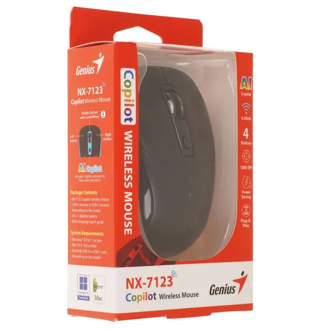 Мышь Беспроводная Genius NX-7123 Black