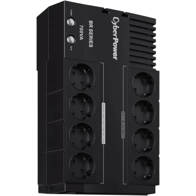 ИБП CyberPower BR700EA, 700VA/420W, L-INT, A.SIN, LED, USB, RJ45/11, SCHUKOx8