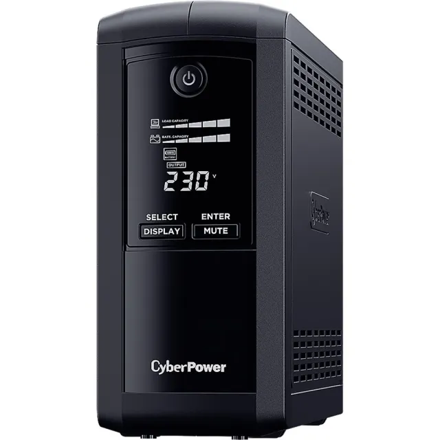 ИБП CyberPower VP1000ELCD, 1000VA/550W, L-INT, A.SIN, LCD, USB, RS232, RJ45/11, SCHUKOx4