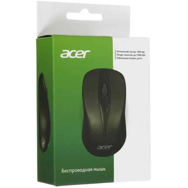 Мышь Acer OMR131 черный оптич. 1000dpi беспров. USB для ноутбука 3but (ZL.MCEEE.01E)