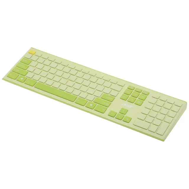 Клавиатура + мышь Acer OCC205 клав:зеленый/желтый мышь:зеленый/желтый USB беспроводная slim