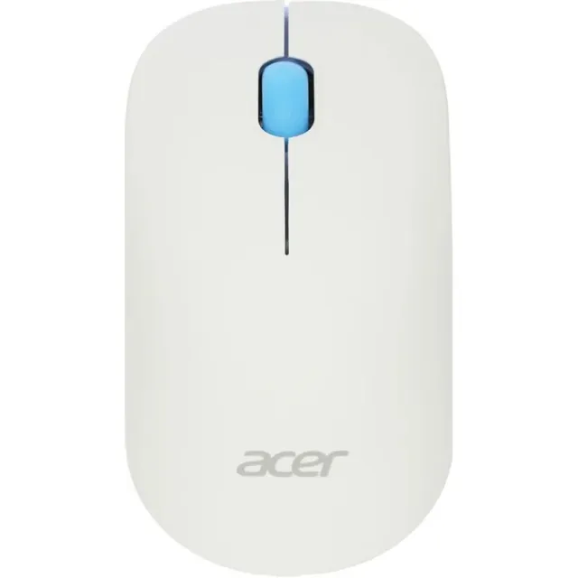 Мышь Acer OMR205 белый/голубой оптическая(1200dpi)беспроводная USB для ноутбука (2but) ZL.MCEEE.02H