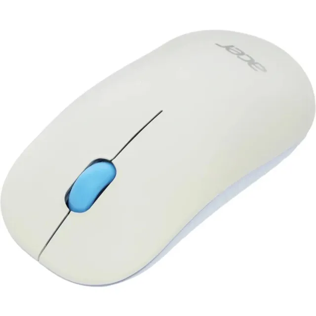 Мышь Acer OMR205 белый/голубой оптическая(1200dpi)беспроводная USB для ноутбука (2but) ZL.MCEEE.02H