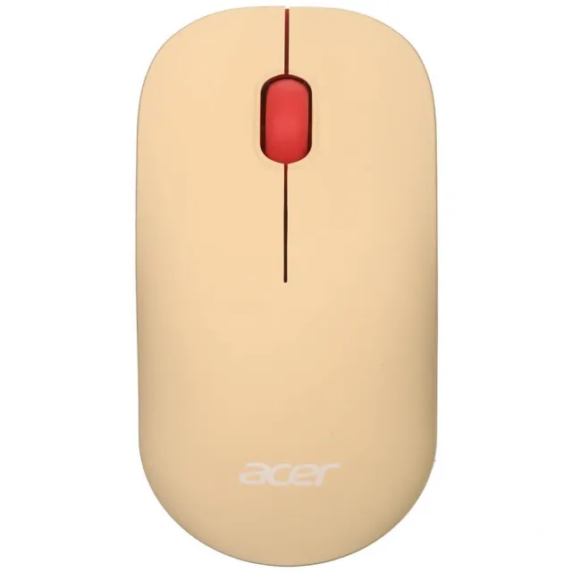 Мышь Acer OMR205 розовый/бежевый оптическая (1200dpi) беспроводная USB для ноутбука (2but)