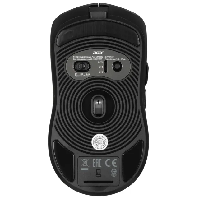 Мышь Acer OMR312 черный оптич. 3200dpi беспров. BT/Radio USB 5but (ZL.MCECC.035)