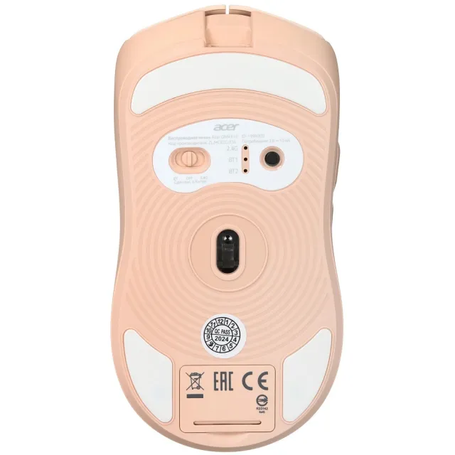 Мышь Acer OMR312 розовый оптич. 3200dpi беспров. BT/Radio USB 5but (ZL.MCECC.036)