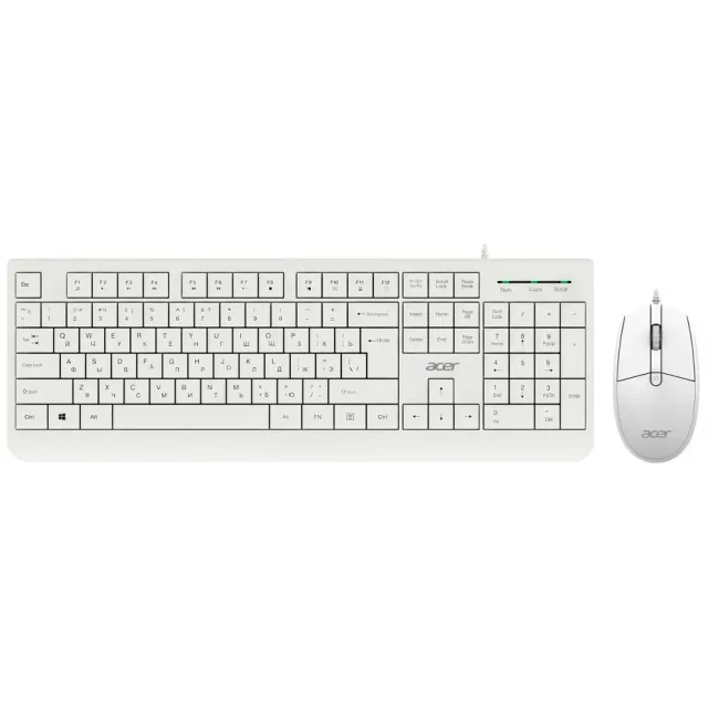 Клавиатура + мышь Acer OCC400 клав:белый мышь:белый USB (ZL.ACCCC.014)