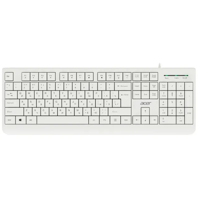 Клавиатура + мышь Acer OCC400 клав:белый мышь:белый USB (ZL.ACCCC.014)