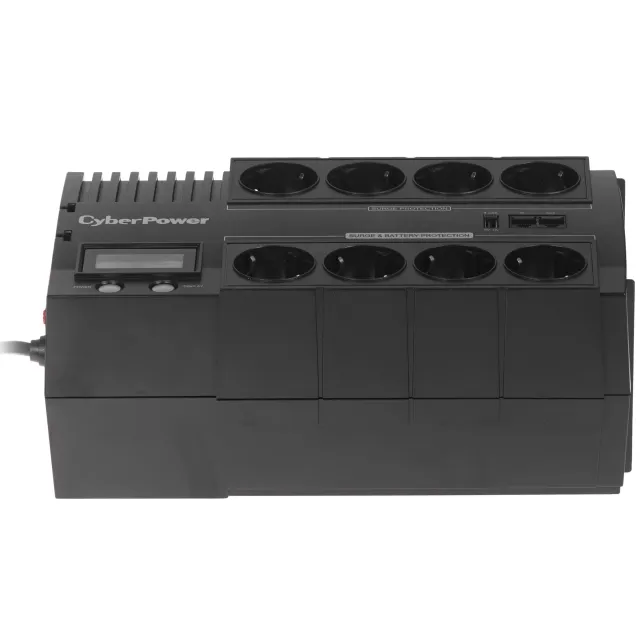 ИБП CyberPower BR1200ELCD, 1200VA/720W, L-INT, A.SIN, LCD, USB, CHRG, RJ45/11, SCHUKOx8