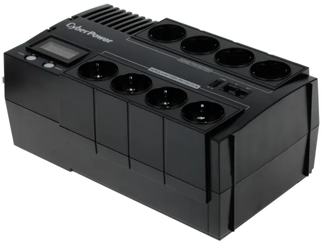 ИБП CyberPower BR1000ELCD, 1000VA/600W, L-INT, A.SIN, LCD, USB, CHRG, RJ45/11, SCHUKOx8