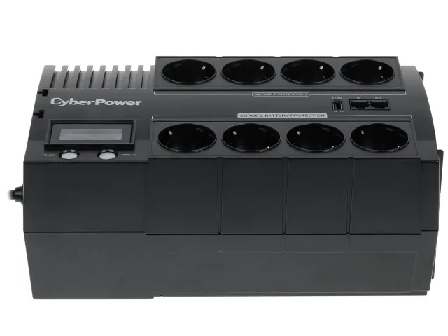 ИБП CyberPower BR1000ELCD, 1000VA/600W, L-INT, A.SIN, LCD, USB, CHRG, RJ45/11, SCHUKOx8