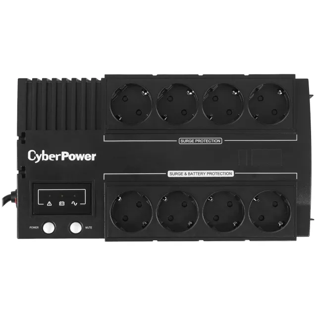 ИБП CyberPower BS650E, 650VA/360W, L-INT, A.SIN, LED, USB, SCHUKOx8