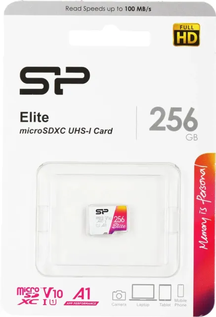 Карта памяти Silicon Power Elite microSDXC SP256GBSTXBV1V20 256GB A1, UHS-I Class 1 (U1), Class 10