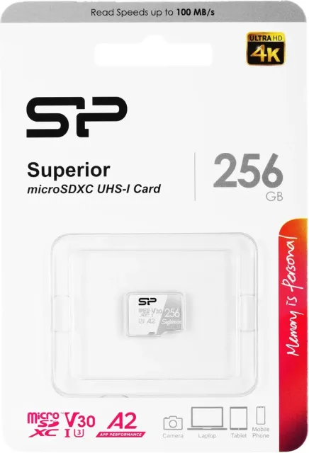 Карта памяти Silicon Power Superior microSDXC SP256GBSTXDA2V20 256GB A2, V30, UHS-I Class 3 (U3), C