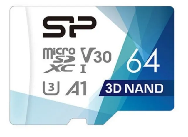 Карта памяти Silicon Power Superior Pro microSDXC SP064GBSTXDV3V1H 64GB A1, V30, UHS-I Class 3 (U3)