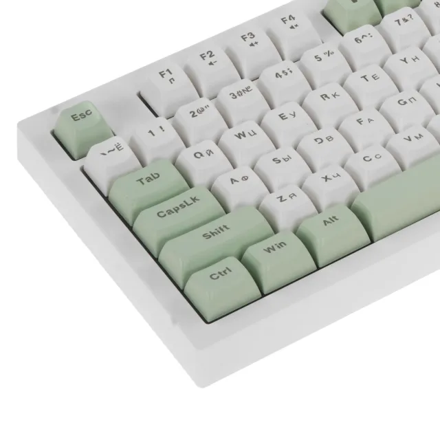 Клавиатура проводная игровая DEFENDER Karon GK-129 RU,бел/зел,108кн+FN,радуж,1.5м