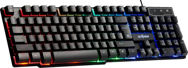 Клавиатура проводная игровая DEFENDER Mayhem GK-360DL RU,RGB подсветка,19 Anti-Ghost