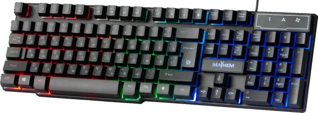Клавиатура проводная игровая DEFENDER Mayhem GK-360DL RU,RGB подсветка,19 Anti-Ghost