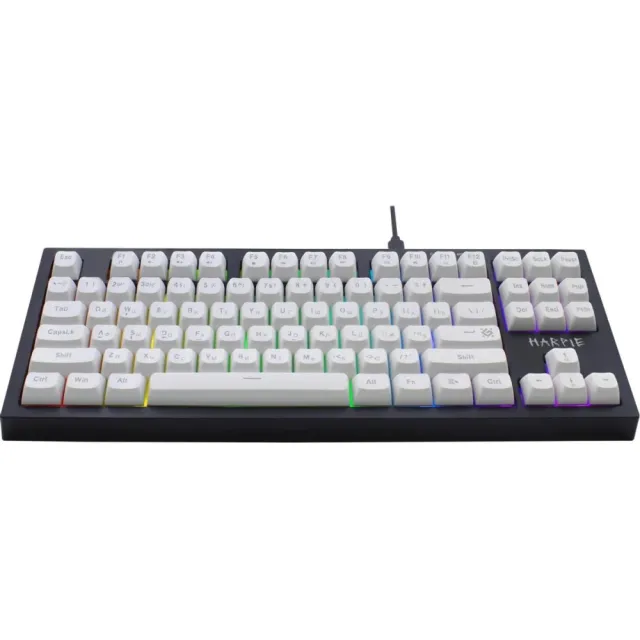 Клавиатура проводная игровая DEFENDER Harpie GK-401 RU,чер/бел,87кн+FN,радуж,1.5м